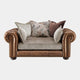 Lancaster - 1.5 Seat Pillow Back Snuggler In Fabric & Full Aniline Leather Mix