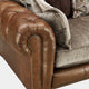 Lancaster - 1.5 Seat Pillow Back Snuggler In Fabric & Full Aniline Leather Mix