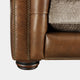 Lancaster - 1.5 Seat Pillow Back Snuggler In Fabric & Full Aniline Leather Mix