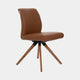 Chair With 'C' Wooden Leg In Soleda Leather