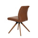 Chair With 'C' Wooden Leg In Soleda Leather