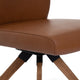 Chair With 'C' Wooden Leg In Soleda Leather