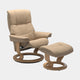 QUICKSHIP - Chair & Stool Classic Base In Paloma Beige With Oak Wood Base