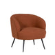 Accent Chair In Fabric Boucle Rust (Assmebly Required)