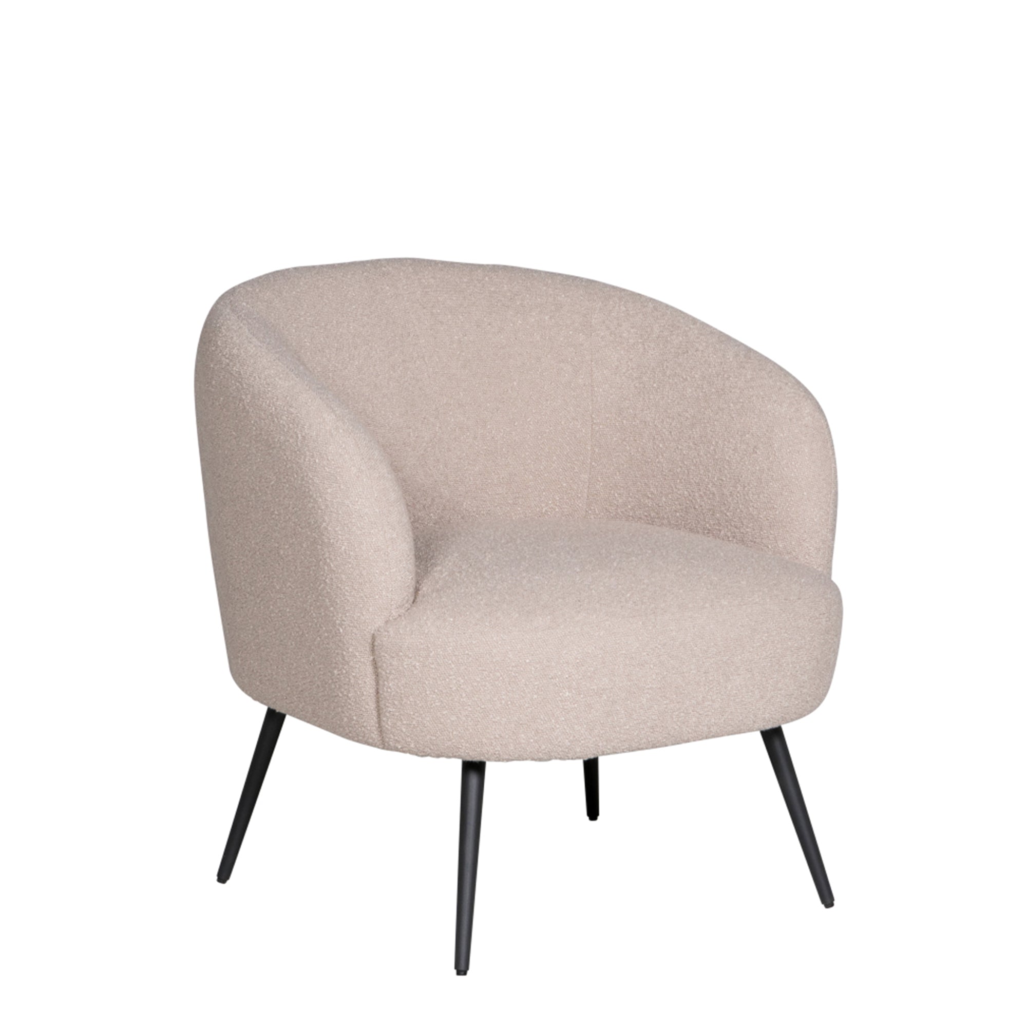Accent Chair In Fabric Boucle Cream (Assmebly Required)