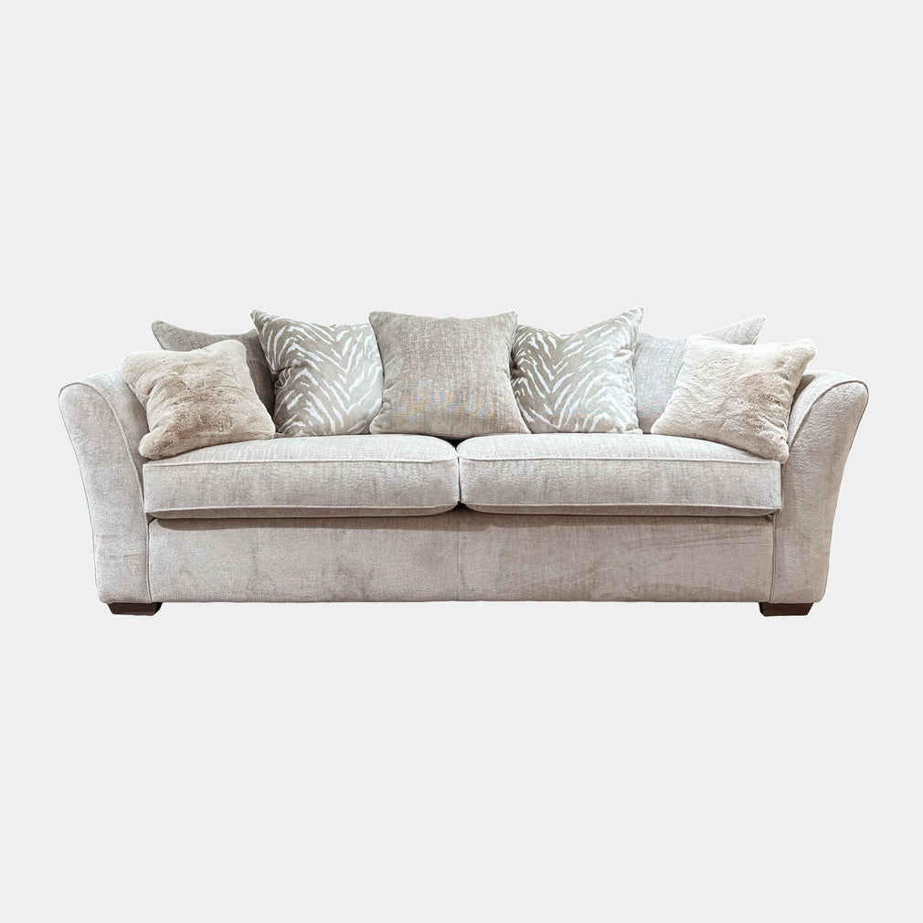 Oregon - Grand Pillow Back Sofa In Fabric Fendi Pearl Fibre Interior