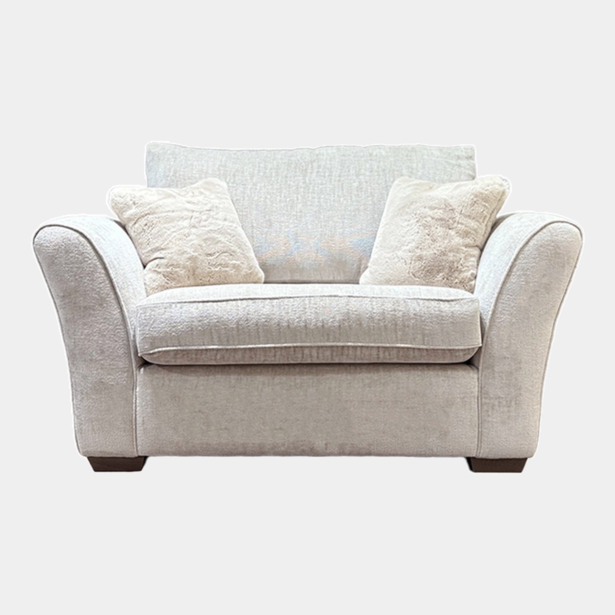 Oregon - Love Seat Standard Back Sofa In Fabric Fendi (Fibre Interior)