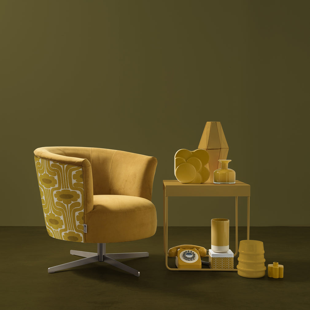 Swivel Chair In Fabric Premium Plain & Pattern