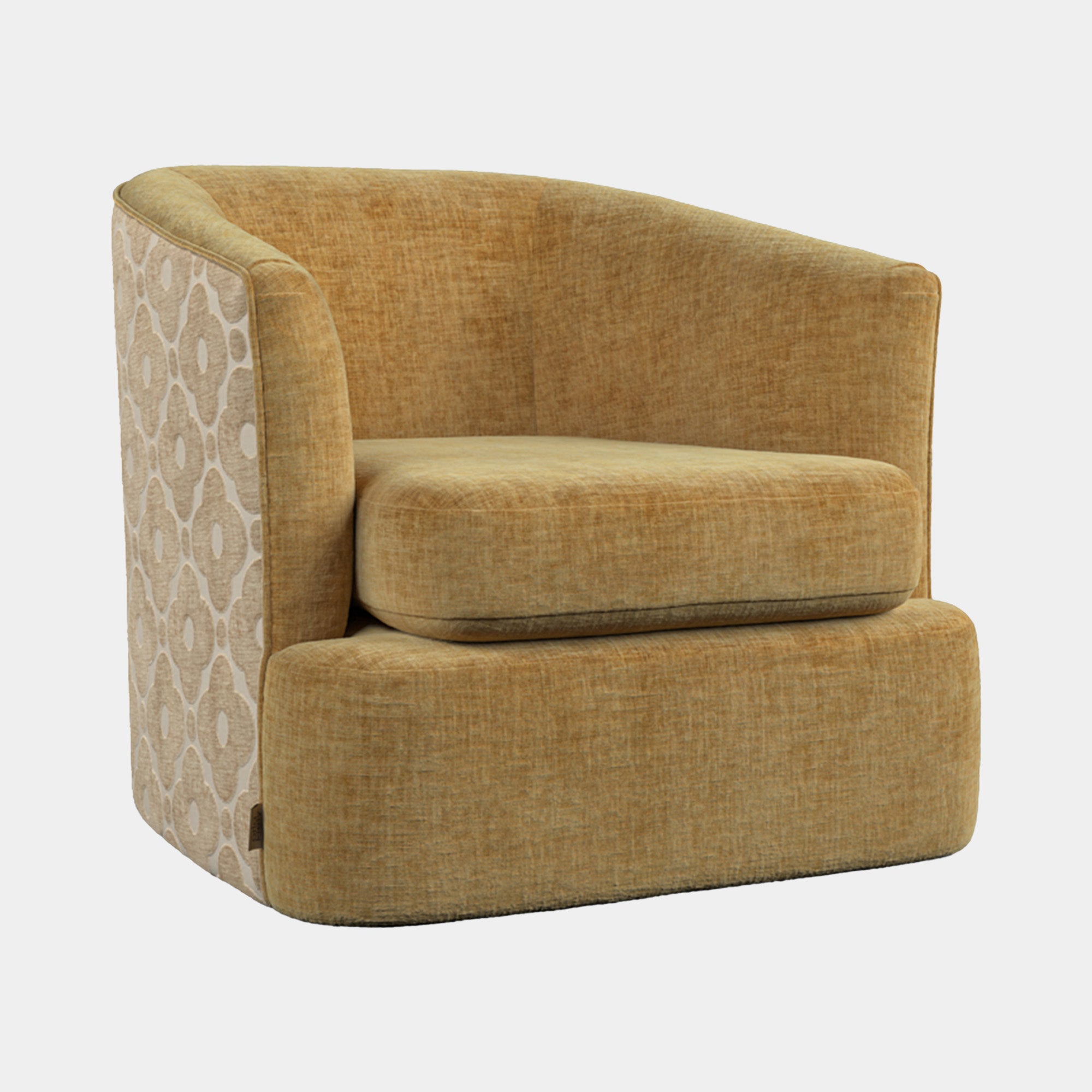 Swivel Chair In Fabric Premium Plain