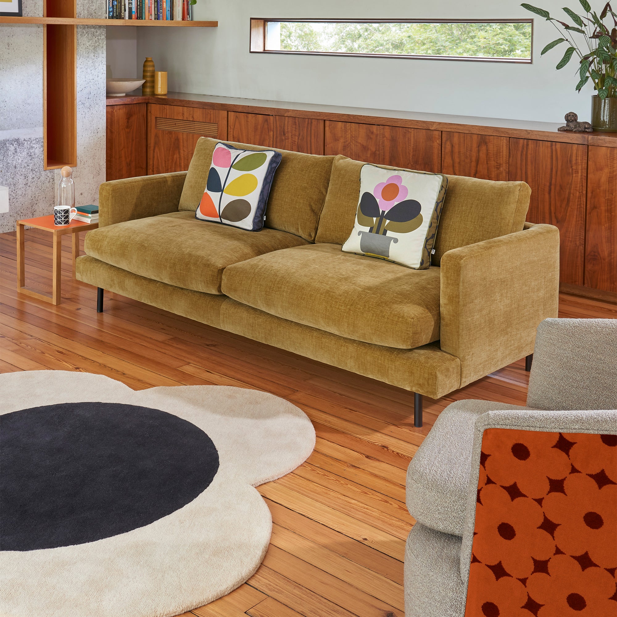 Orla Kiely Larch - Small Sofa In Fabric Premium Plain