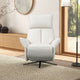 Omega - Swivel Power Recliner Chair In Leather Eggshell