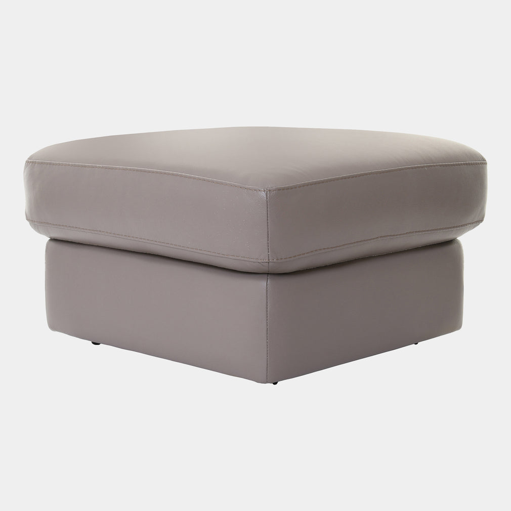 Footstool In Leather Cat S09