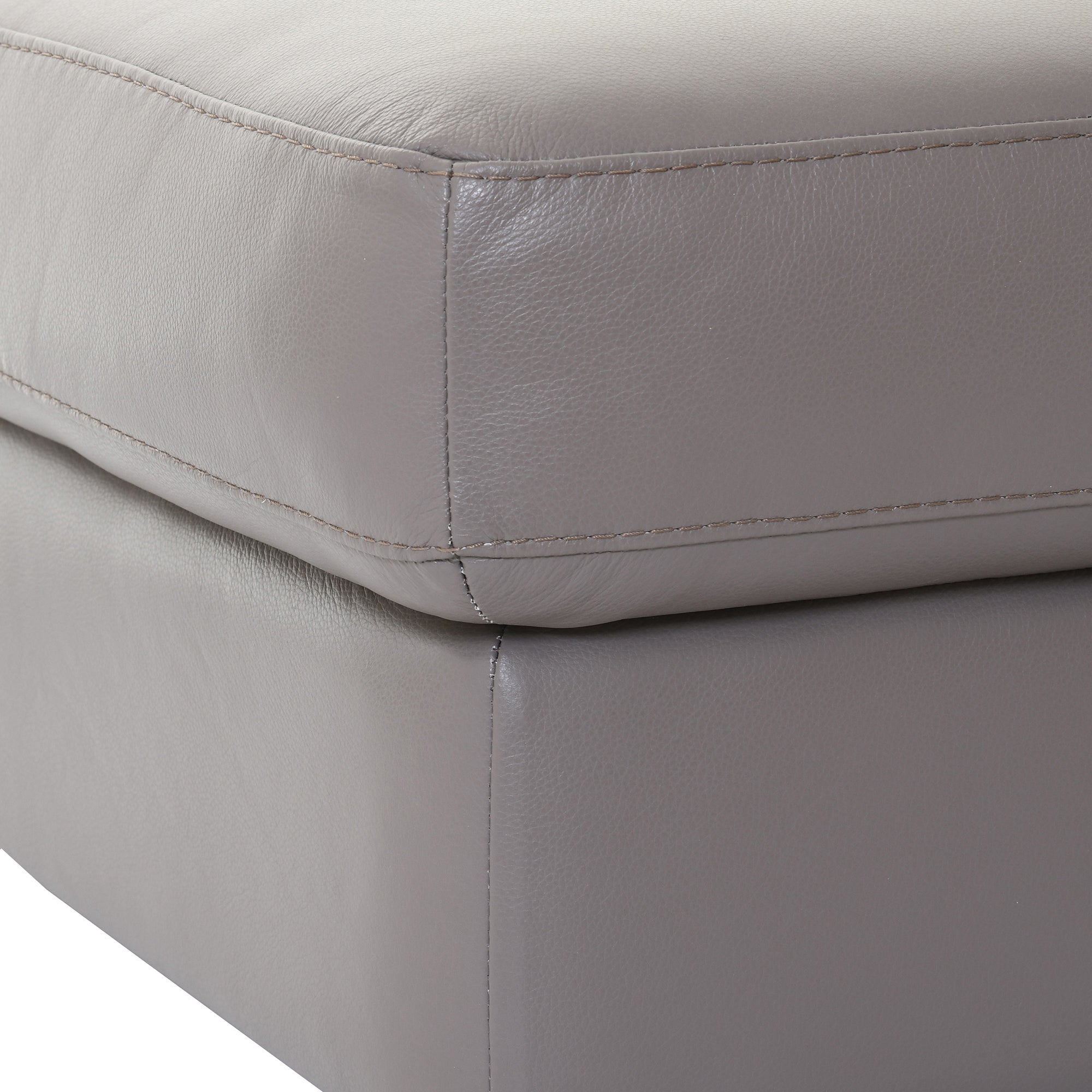 Footstool In Leather Cat S09