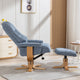 Royale - Swivel Recliner Chair & Footstool In Fabric Chacha Ocean