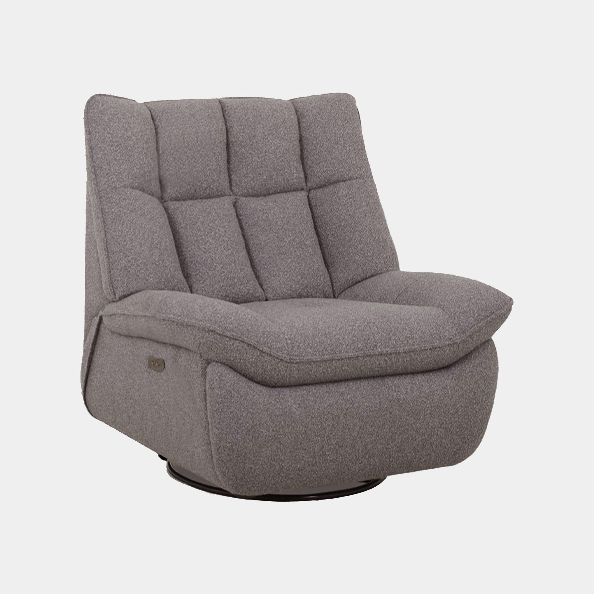 San Diego - Armless Power Recliner Swivel Chair With Battery Pack In Fabric