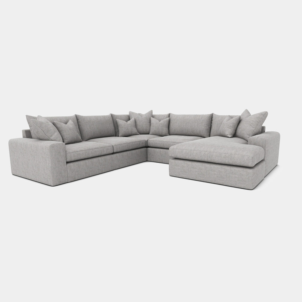 Sapphire - Corner Group LHF 2 Seat Sofa With RHF Chaise In Fabric Grade C