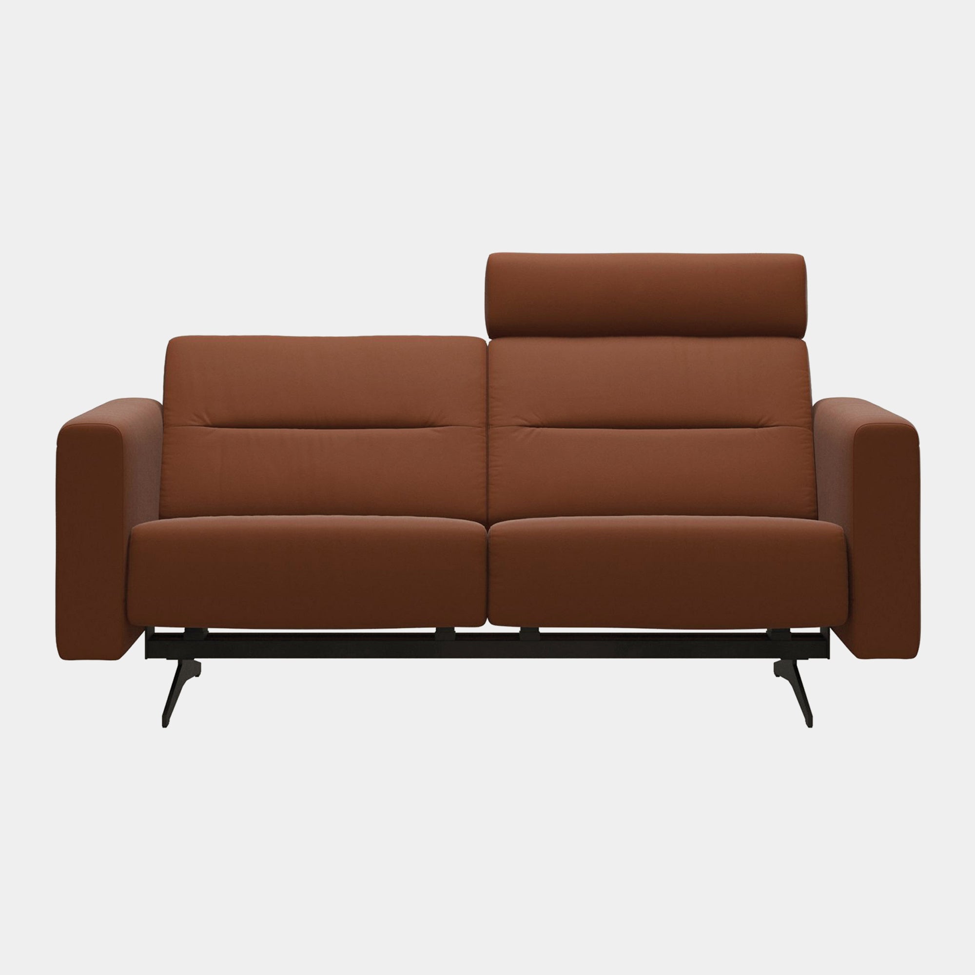 Stressless Stella - 2 Seat Sofa In Leather Paloma Copper With Matt Black Foot