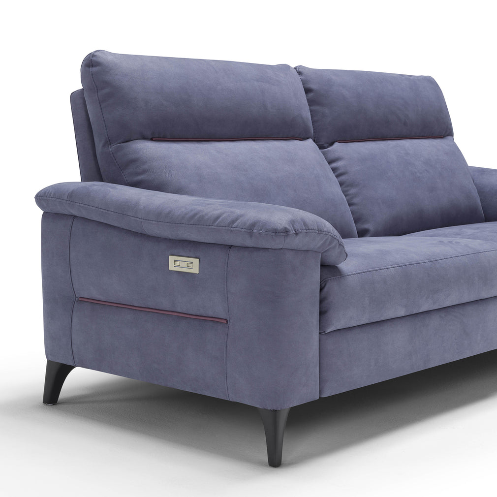 2 Seat Maxi Sofa With 2 Power Recliners In Microfibre