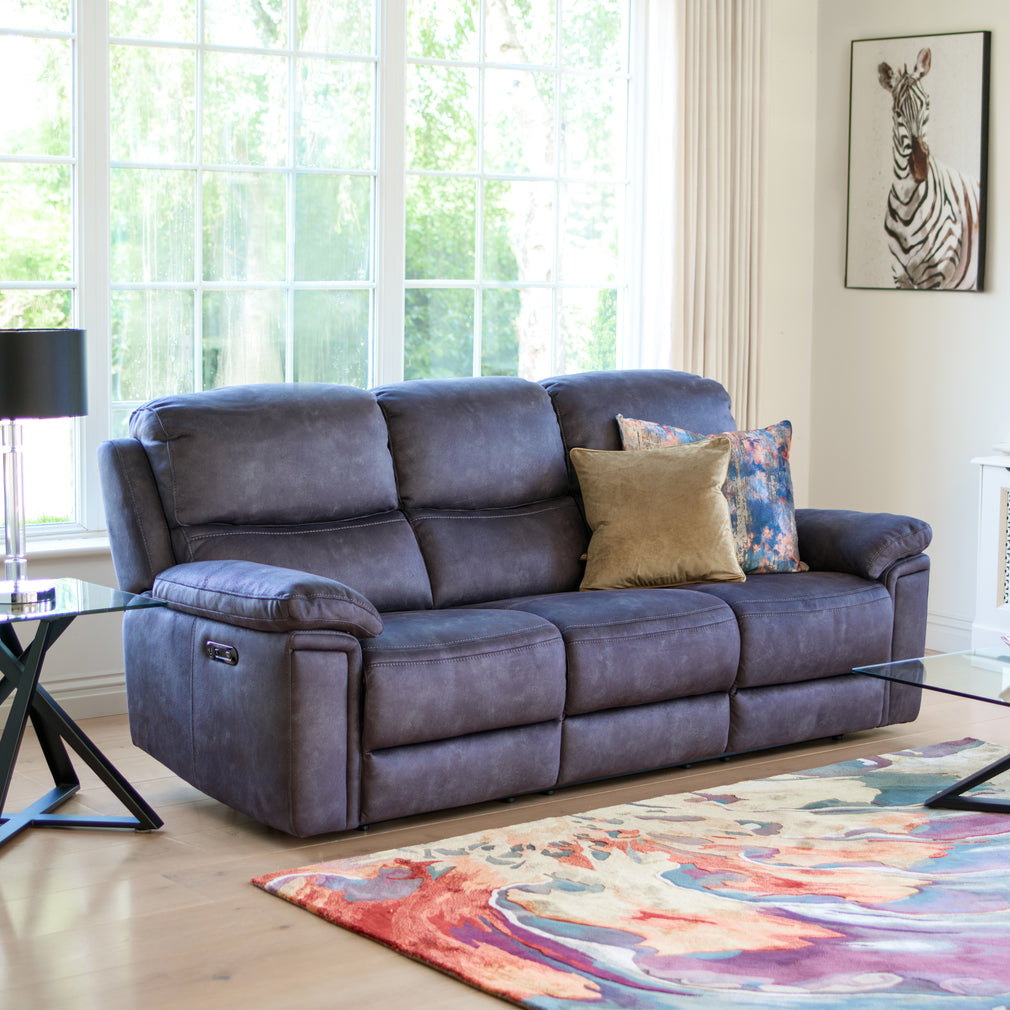 Tampa - 2 Seat 2 Manual Recilner Sofa in Fabric Or Leather Fabric Grade BSF20