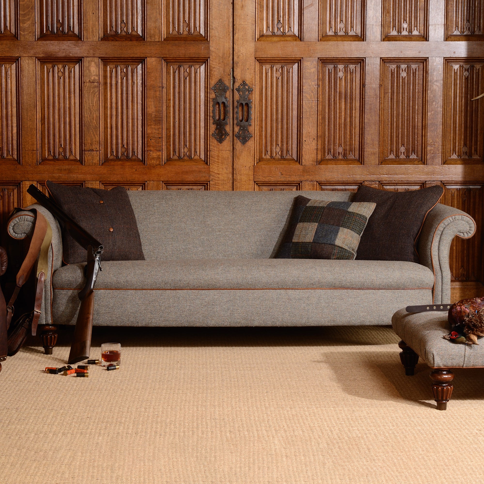 Harris Tweed Grand Sofa In Fabric