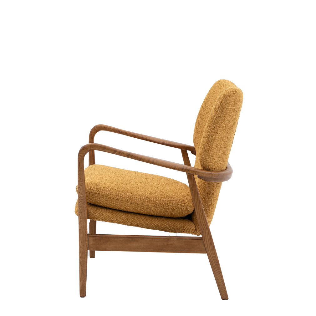 Tobias - Chair In Fabric Ochre
