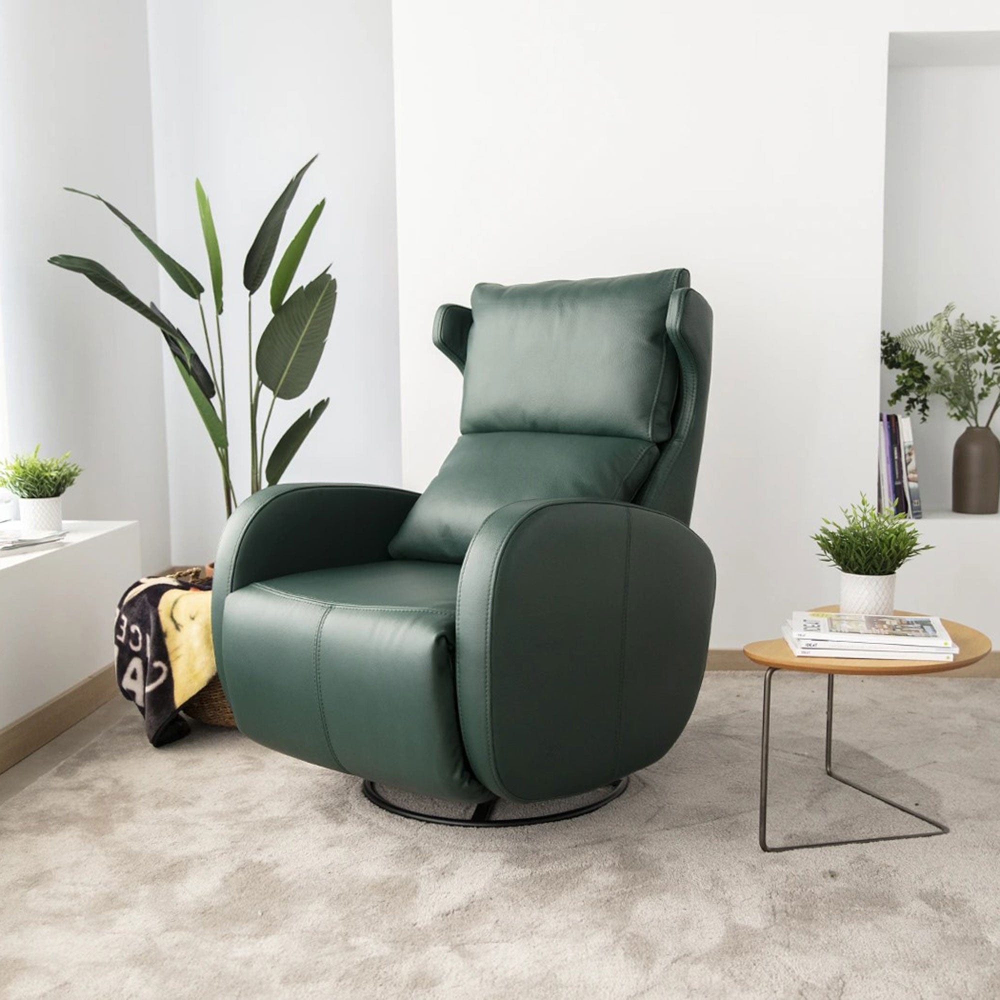 Power Recliner Chair In Leather Dalmata