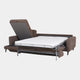 2.5 Seat Sofa Bed RHF Arm With 1.5 Seat Storage LHF Chaise With Foam Mattress In Fabric