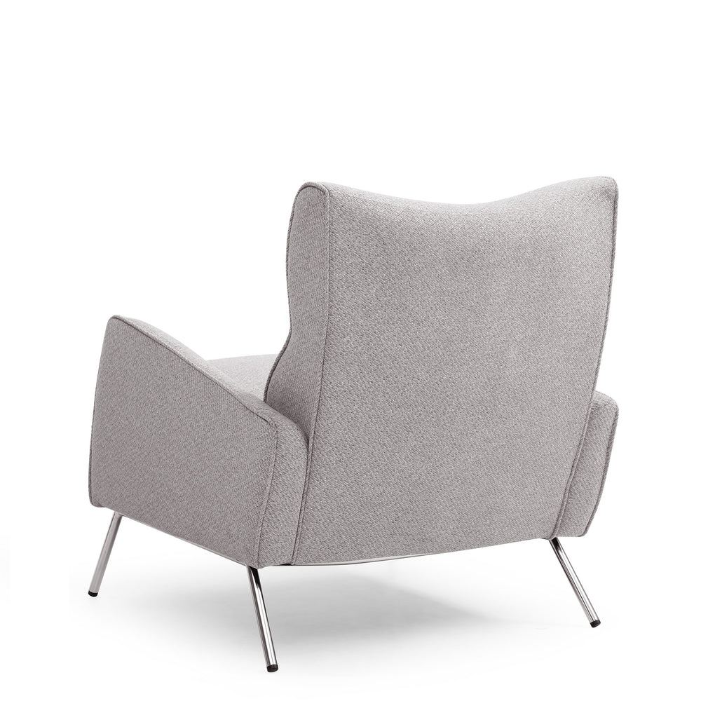 Accent Chair In Fabric Helio Jacquard Grey Multi