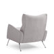 Accent Chair In Fabric Helio Jacquard Grey Multi