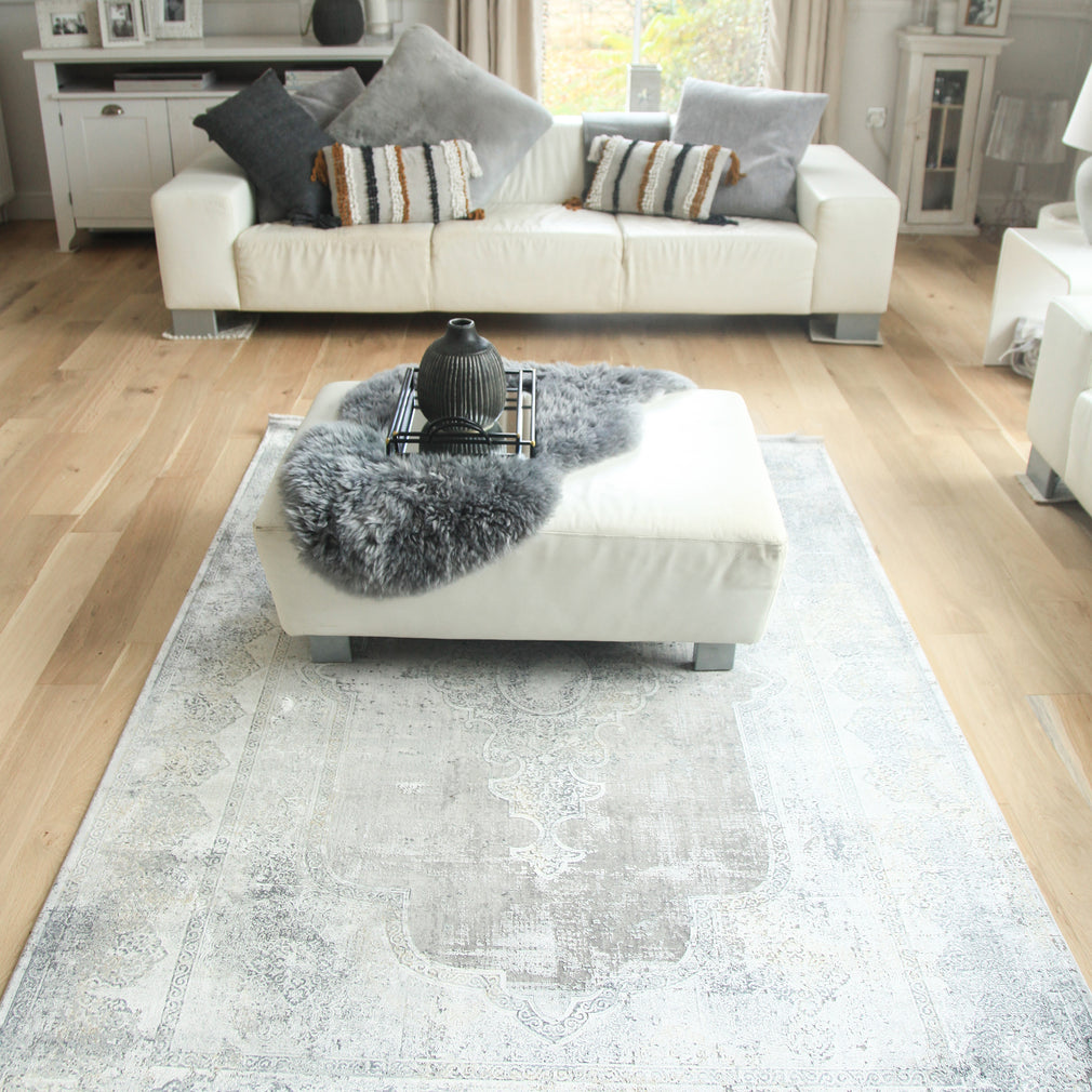 Overdyed Rug Silver 120cm x 180cm