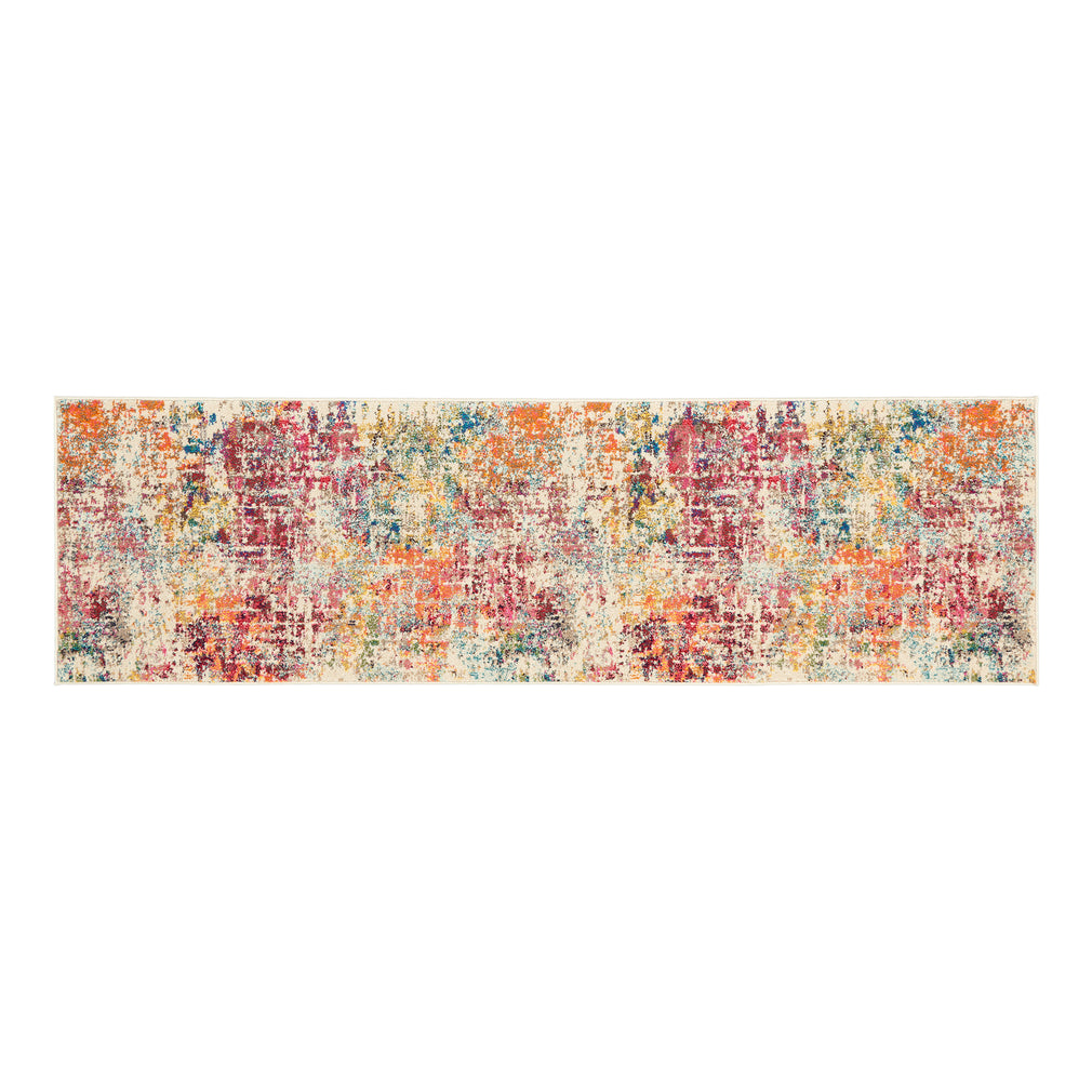 Celestial - Runner Rug CES13 Pink/Multicolour 66cm x 114cm Runner