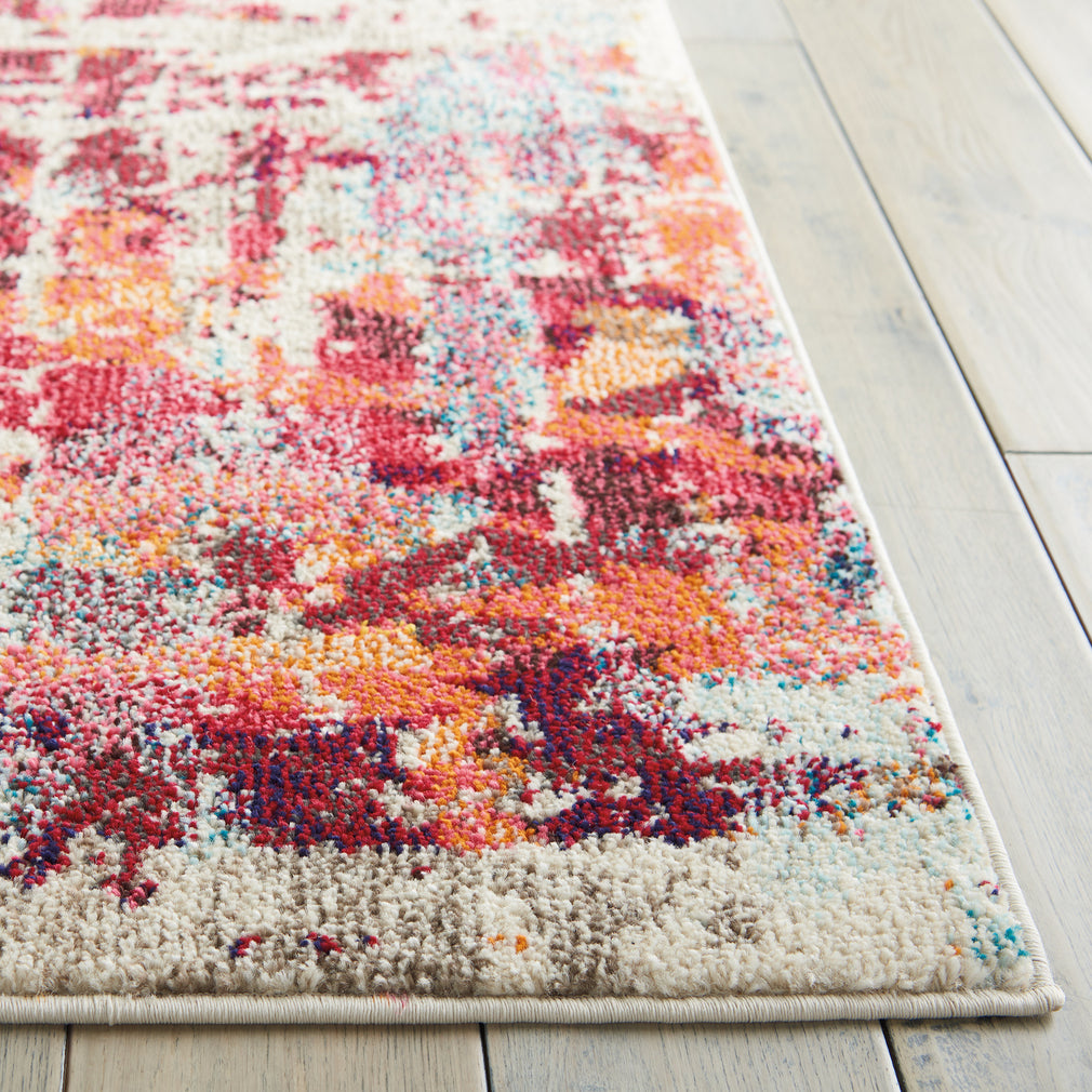 Celestial - Runner Rug CES13 Pink/Multicolour 66cm x 114cm Runner