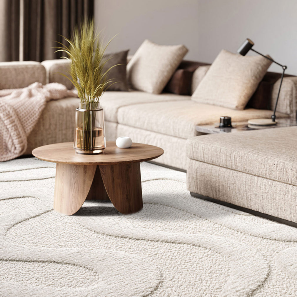 Cleo - Swirl Rug Ivory 133cm x 195cm