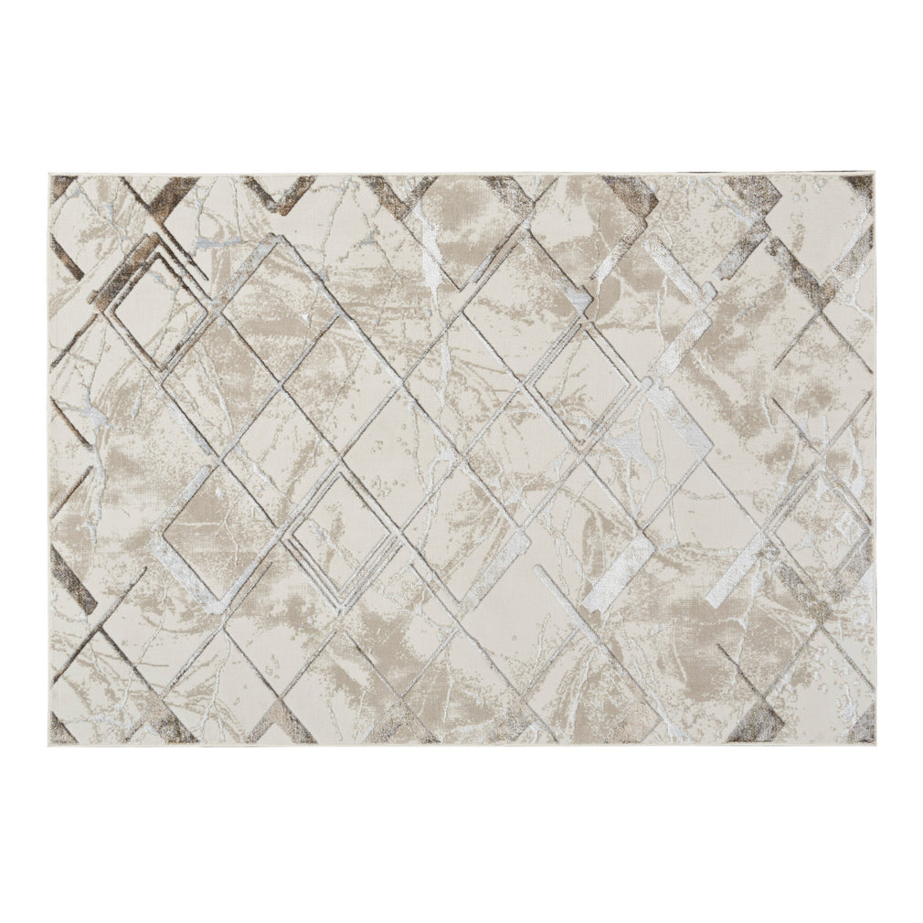 Glitz Rug GLZ02 Ivory Grey 119cm x 180cm