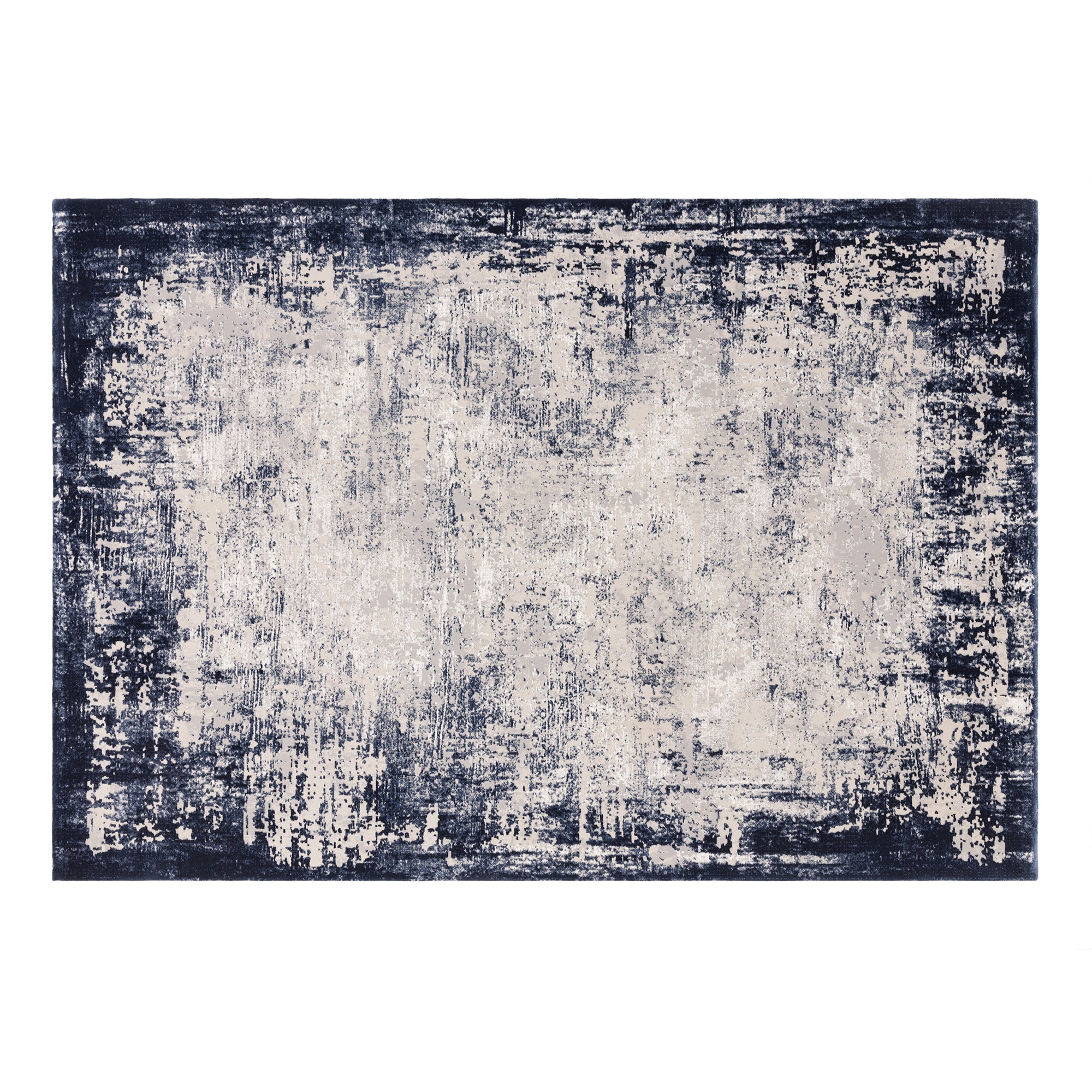 Kuza Border Rug Navy 200cm x 290cm