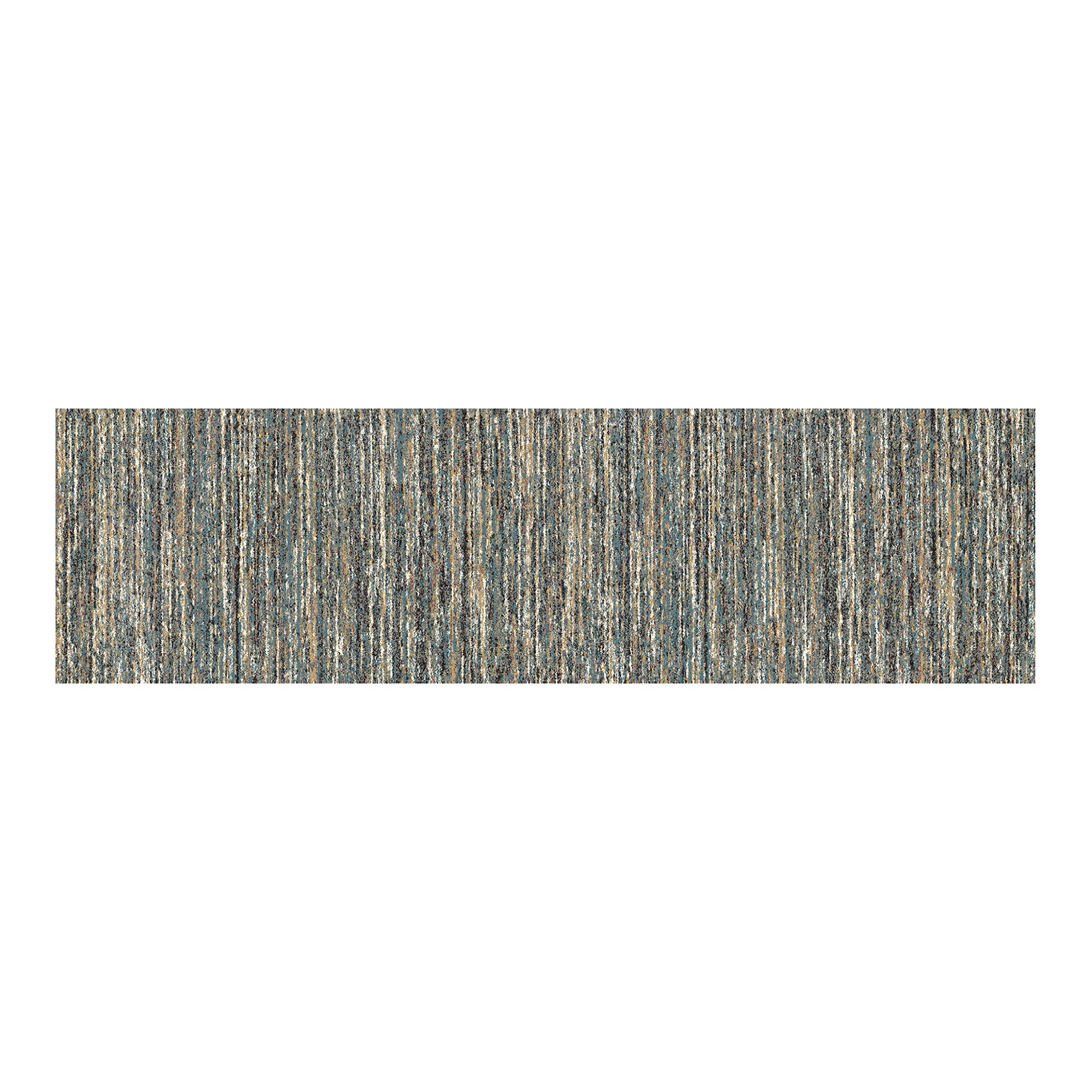 Mehari - Rug 023-0067-5949 Blue/Cream Stripe 67 x 340cm