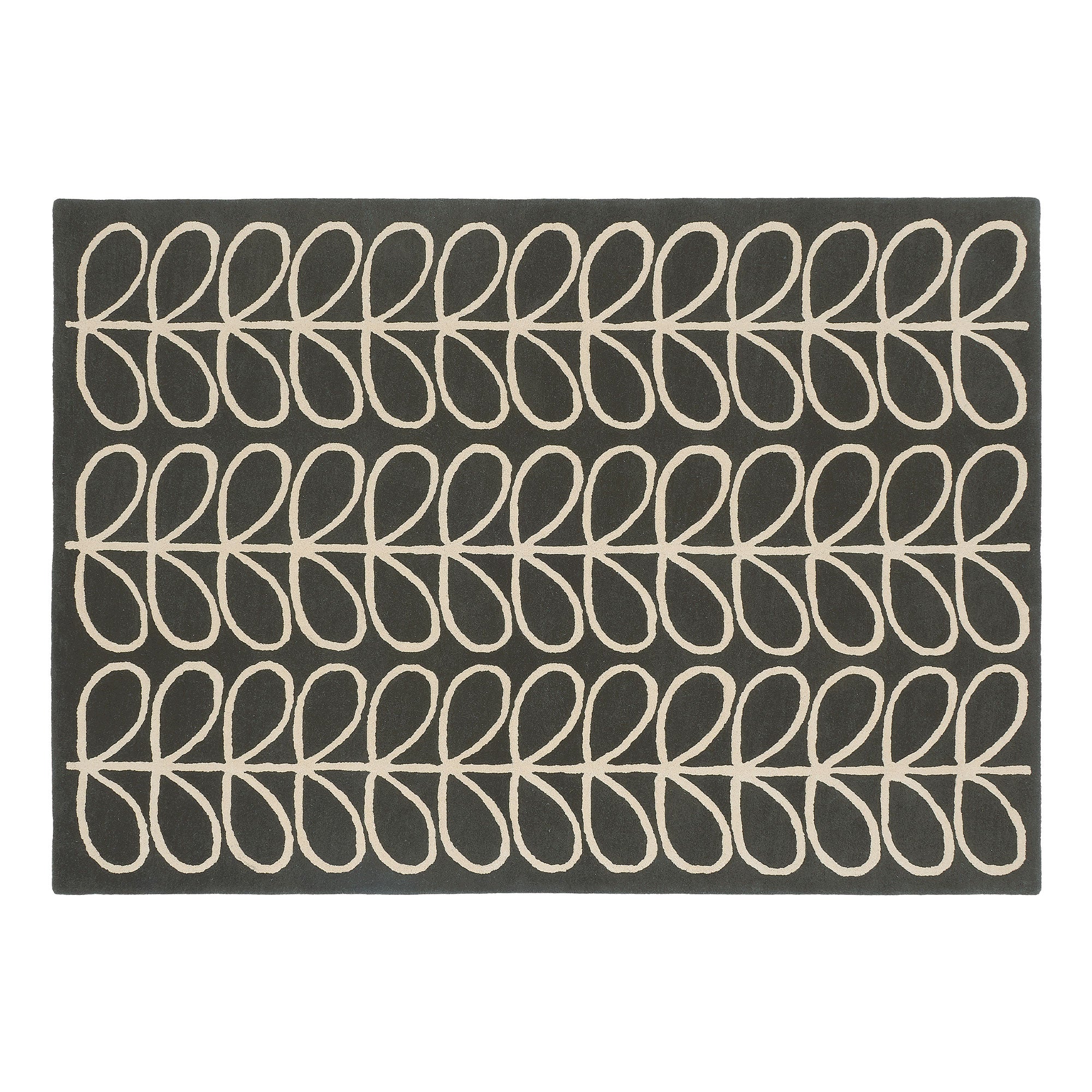 Orla Kiely - Linear Stem Rug Slate 060505 120cm x 180cm