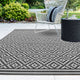 Patio Rug PAT12 Diamond Mono 80cm x 150cm