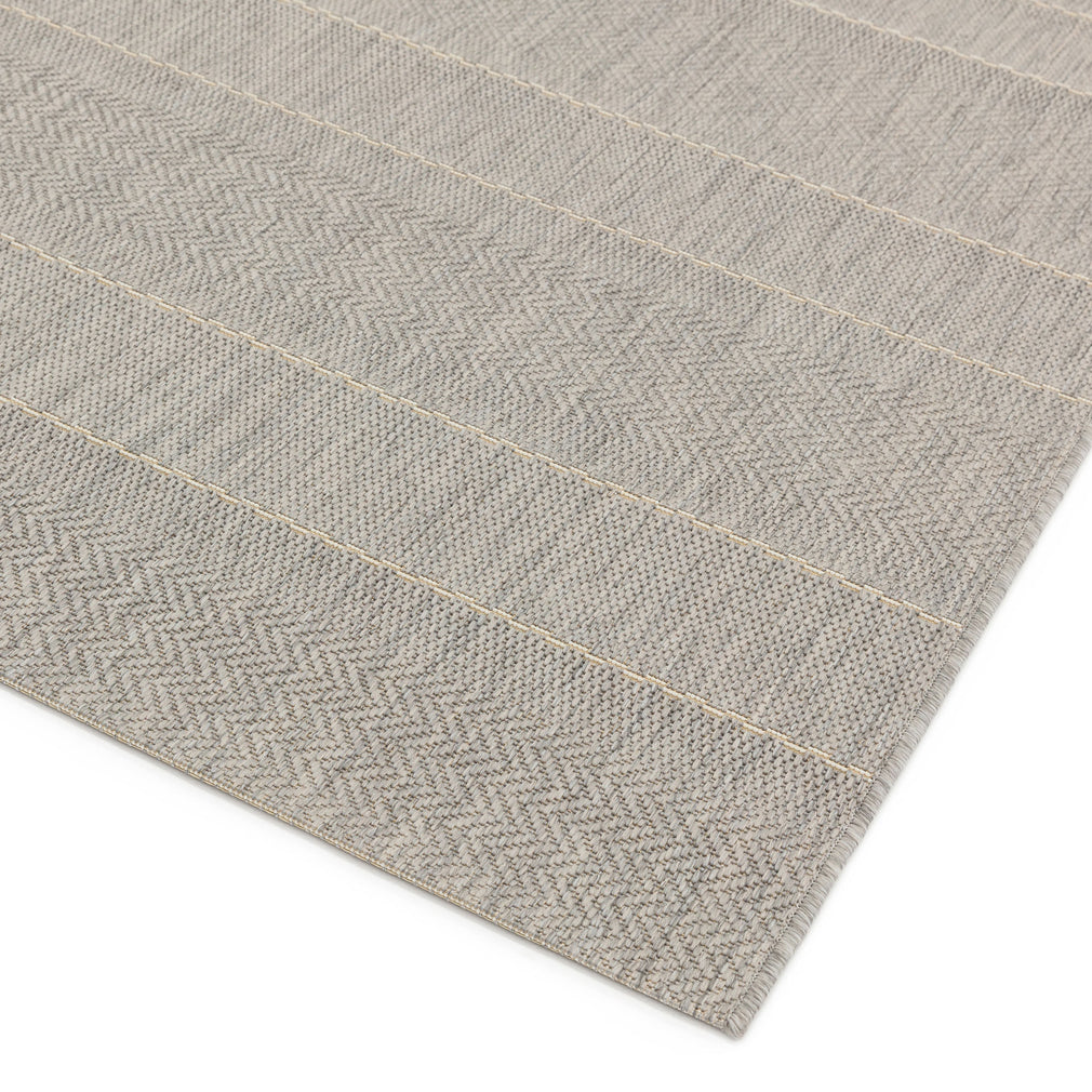 Patio Rug PAT03 Beige Stripe 80cm x 150cm