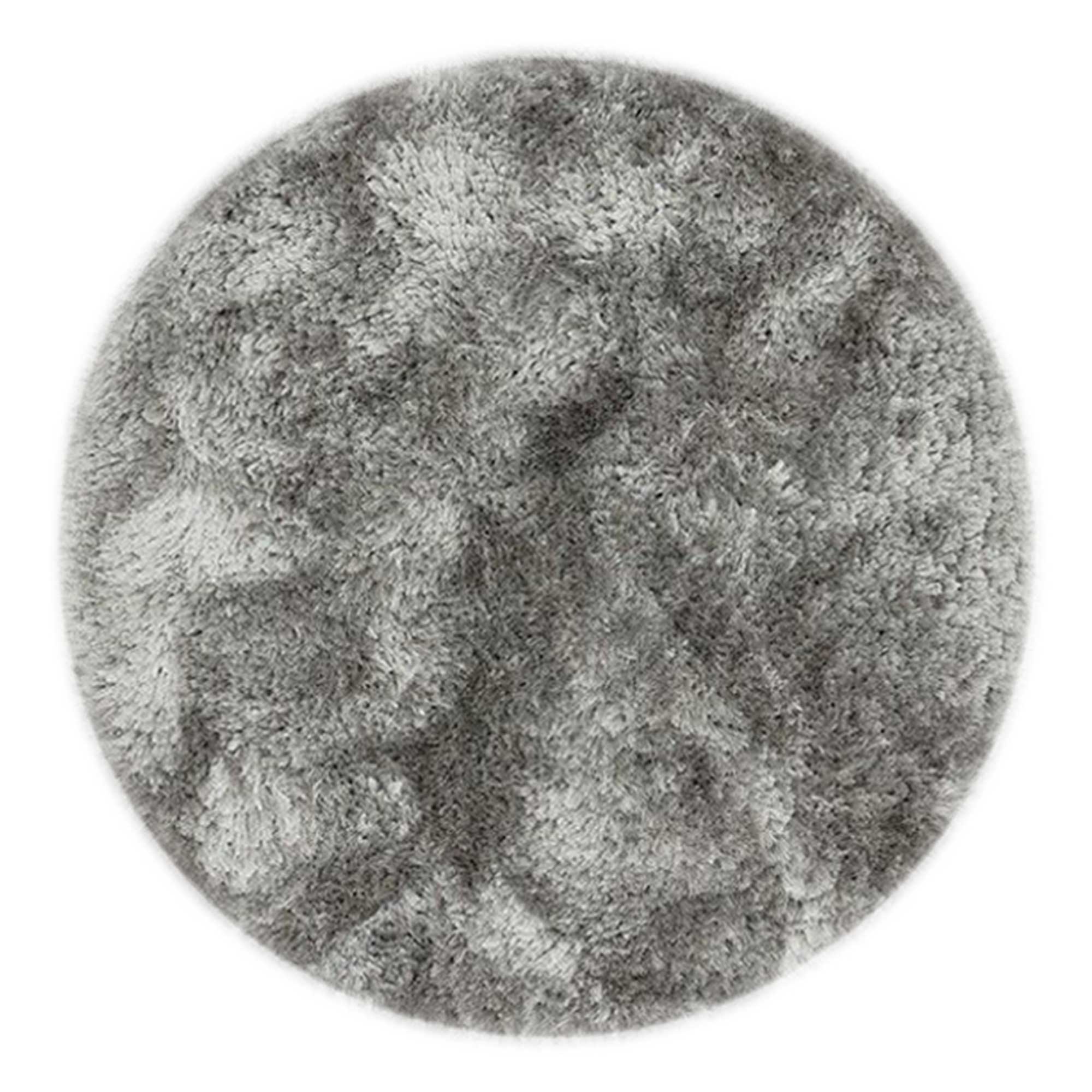 Plush Rug Silver Circle 150cm
