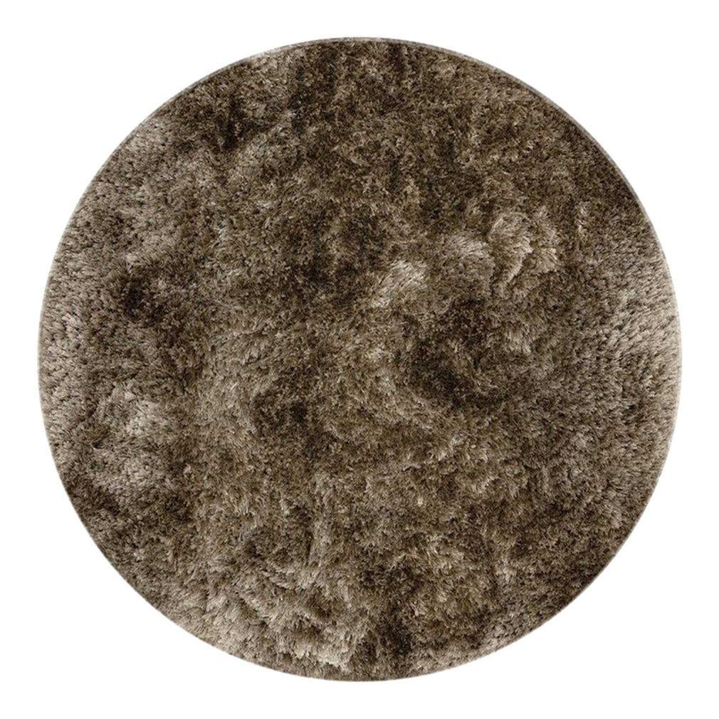 Plush Rug Taupe Circle 150cm