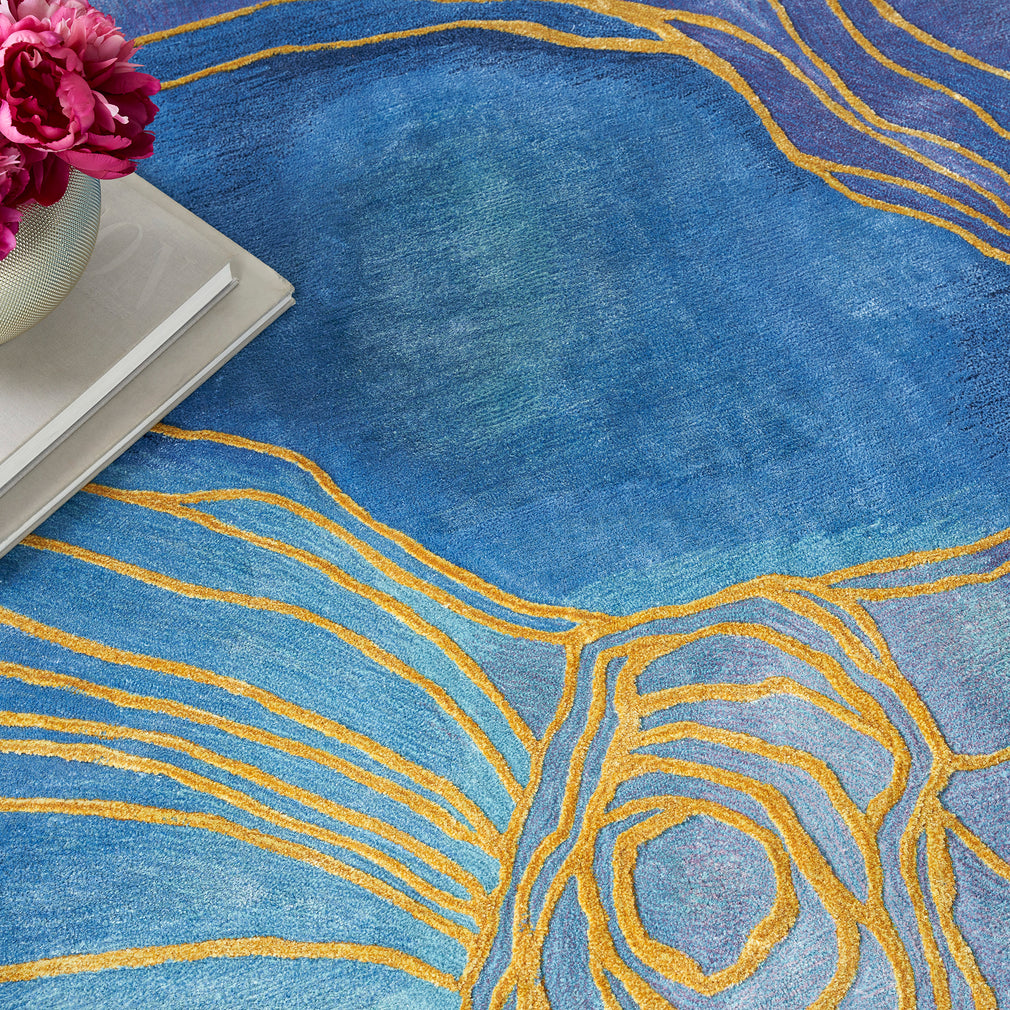 Prismatic Rug - PRS32 Blue Gold 114 x 175cm