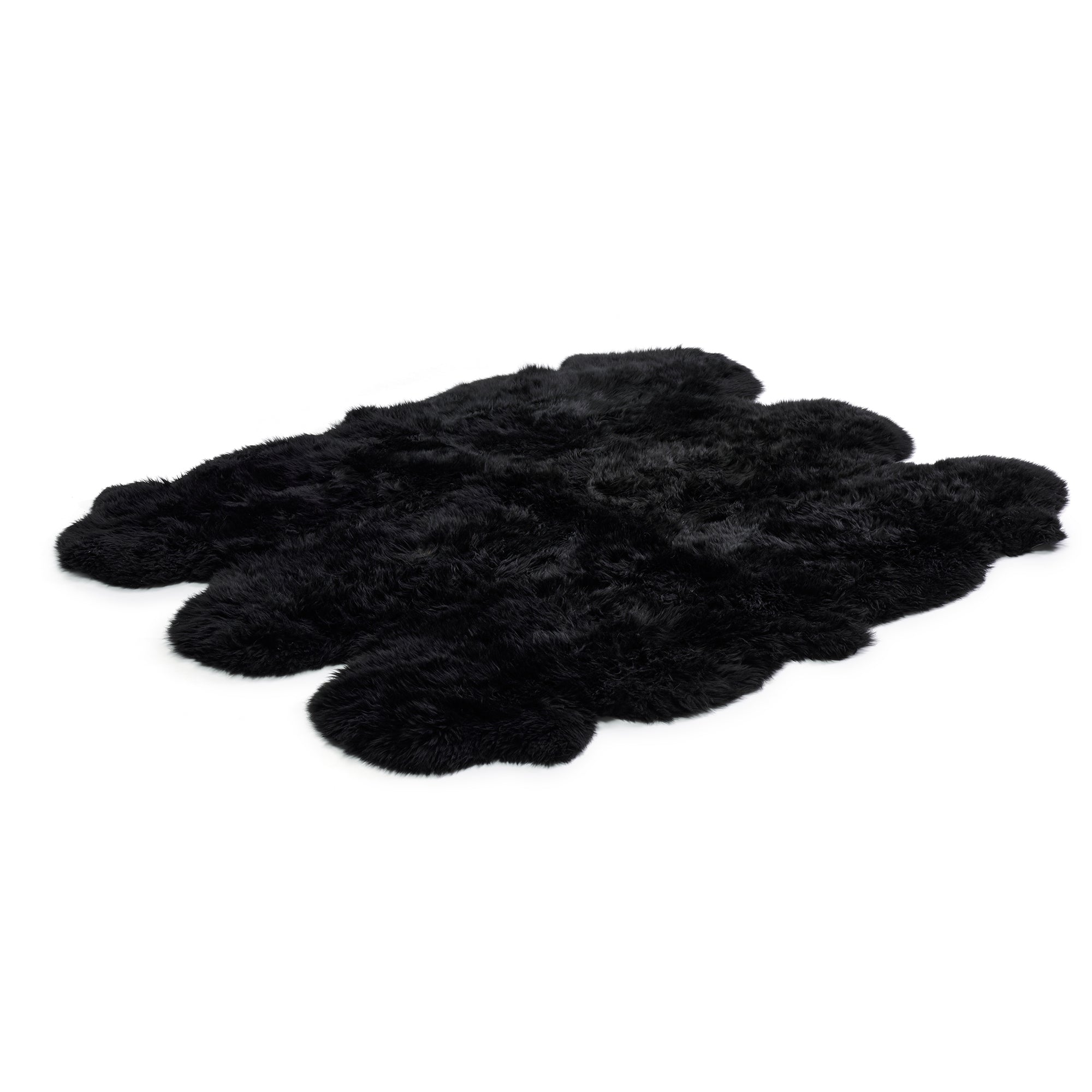 Sheepskin - 6 Piece Rug Black