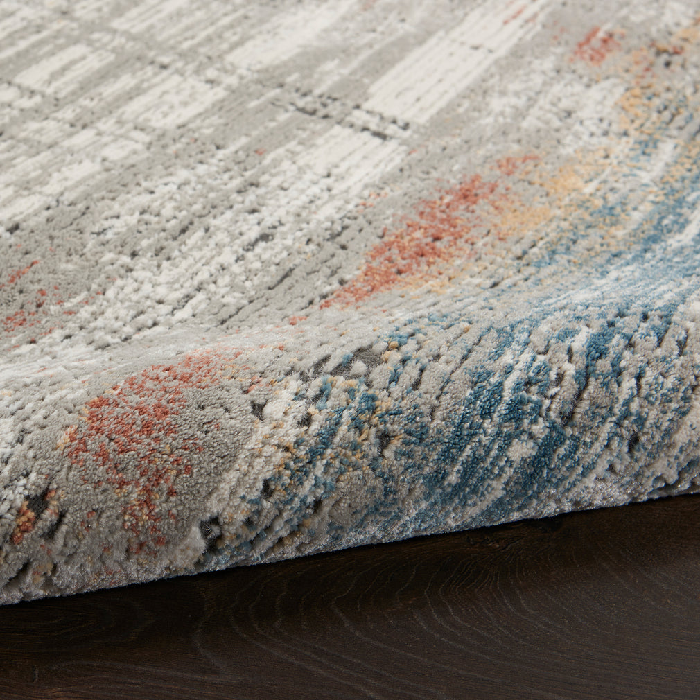 Rustic Textures - Rug RUS12 Grey Multi 120cm x 180cm