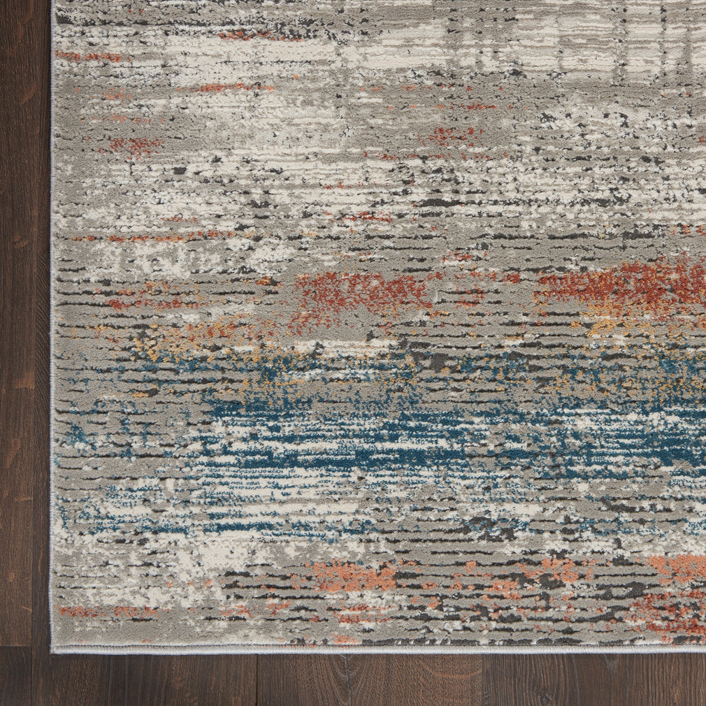 Rustic Textures - Rug RUS12 Grey Multi 120cm x 180cm