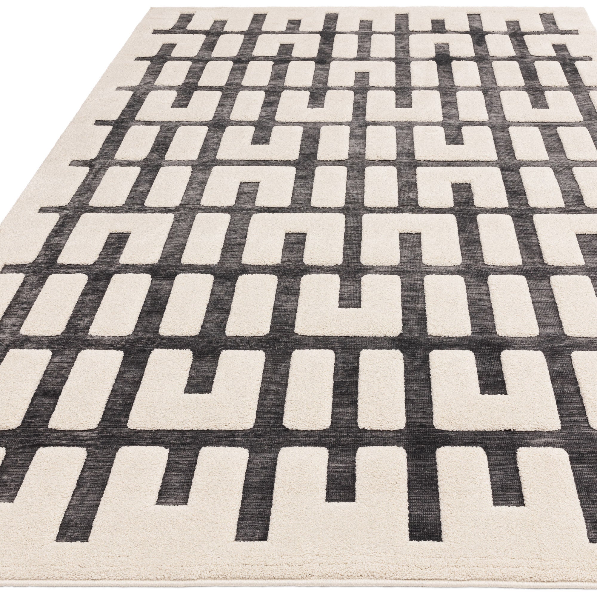 Valley Rug - Charcoal Ivory Junction 160cm x 230cm