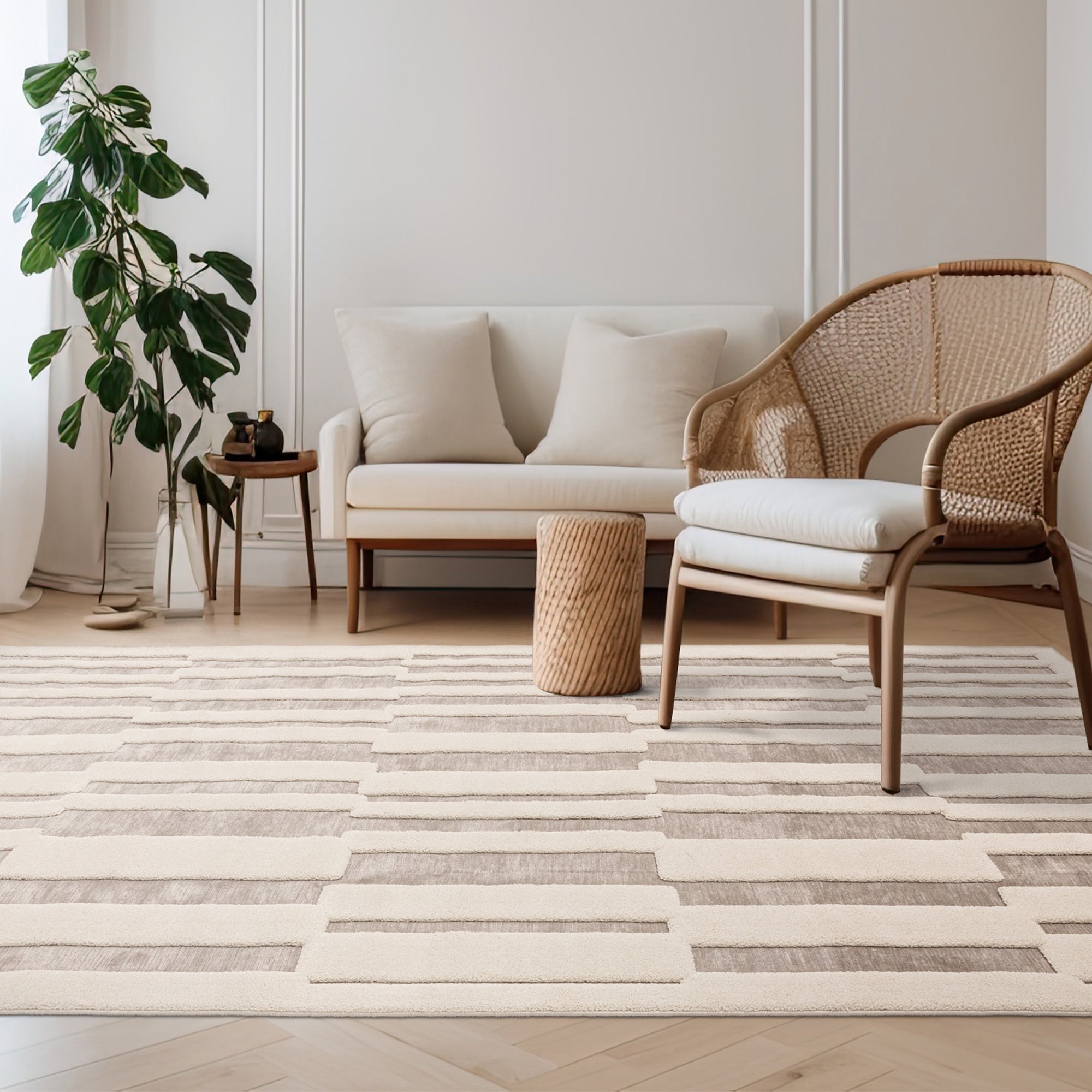 Valley Rug - Natural Ivory Tile 200cm x 290cm