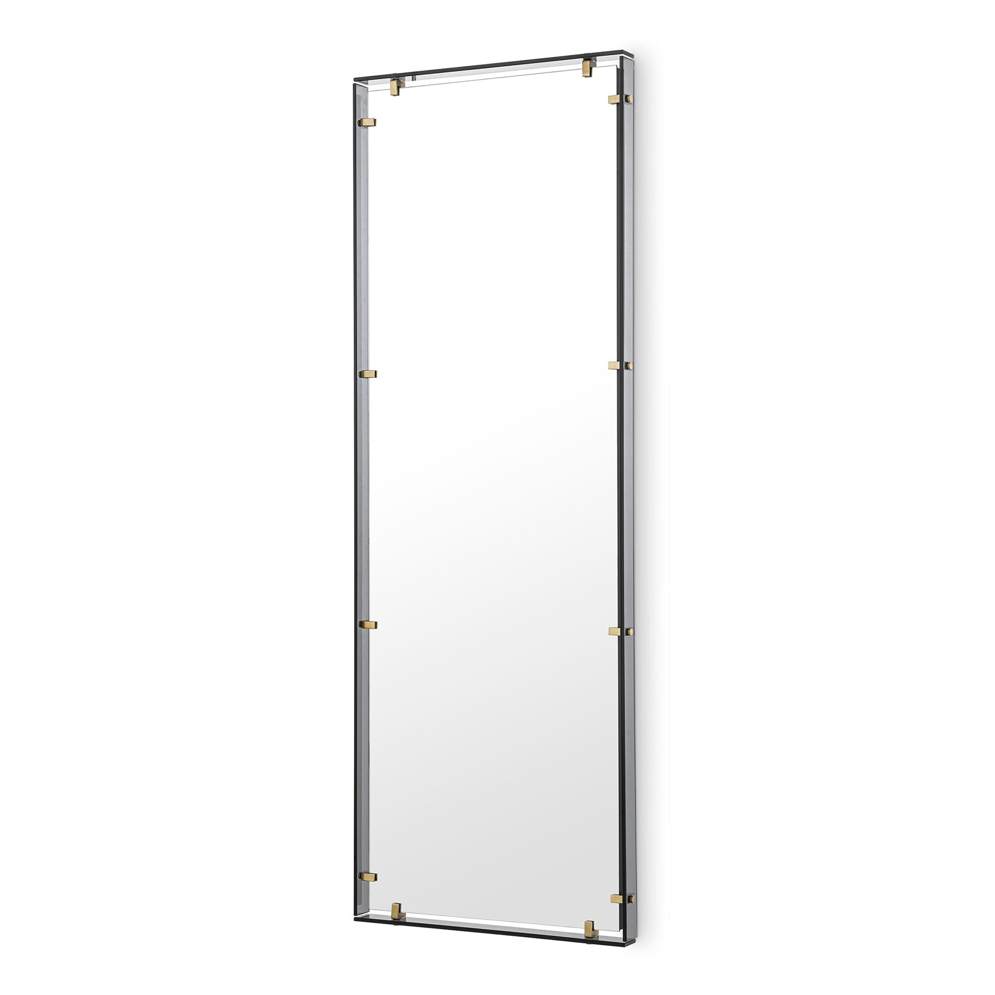 Eichholtz Verona - Large Mirror Smoked Glass Antique Brass Finish