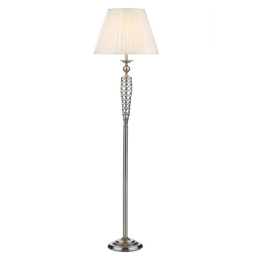 Braid Floor Lamp Satin Chrome