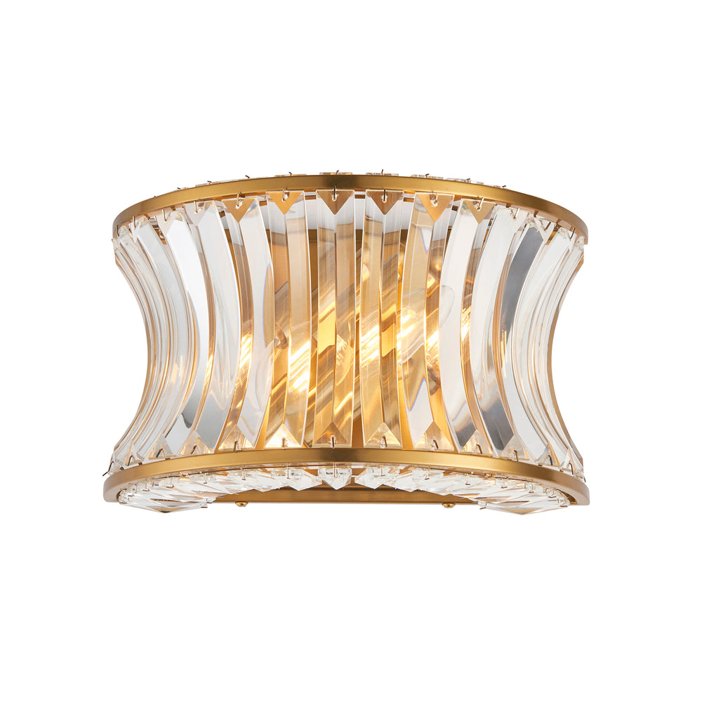 Curve Crystal Wall Light Gold